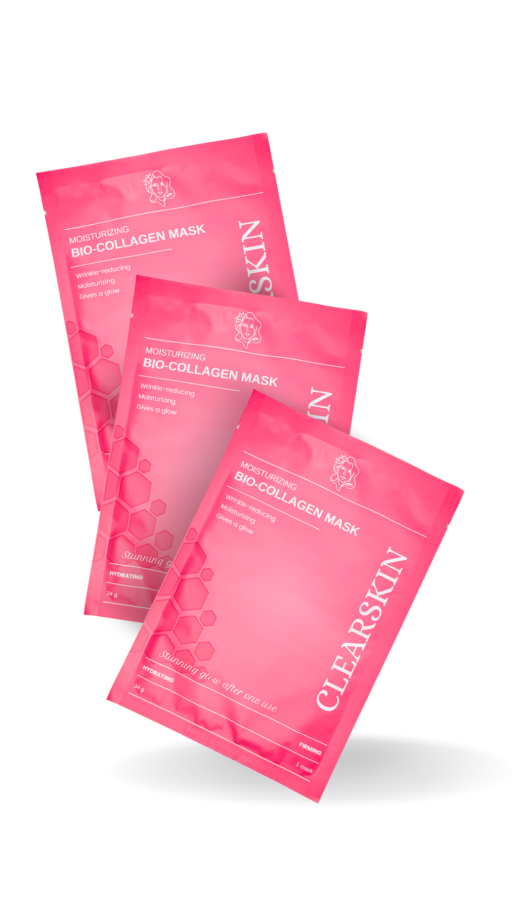 Tre kollagenmasker – multipack